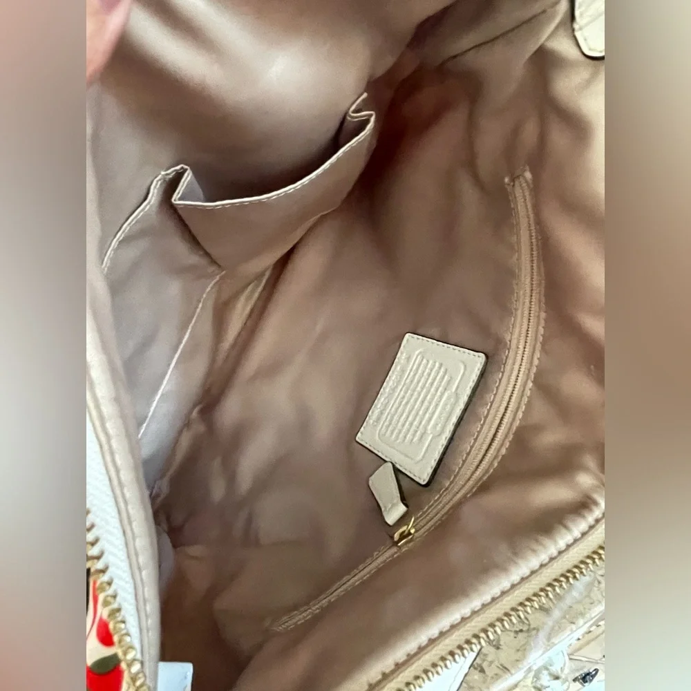 Coach 22440 poppy flowered red Stylish white and Green Women's Bag - Picture 10 of 11